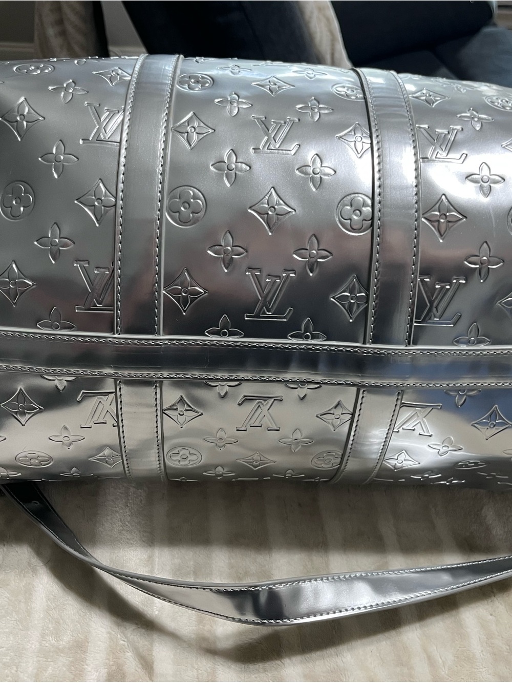 Louis Vuitton Silver Monogram Speedy with Multicolor Scarf Accent - Picture 8 of 16